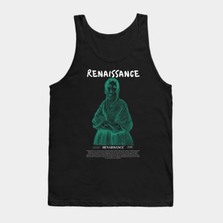 renaissance girl green white Tank Top